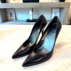 Stuart Weitzman Patent Leather Pointed Toe Pumps Black 11 M